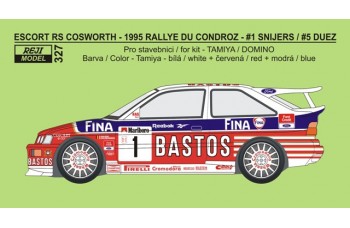 Decal – Escort RS Cosworth - Bastos rally team - Rallye du Condroz 1995